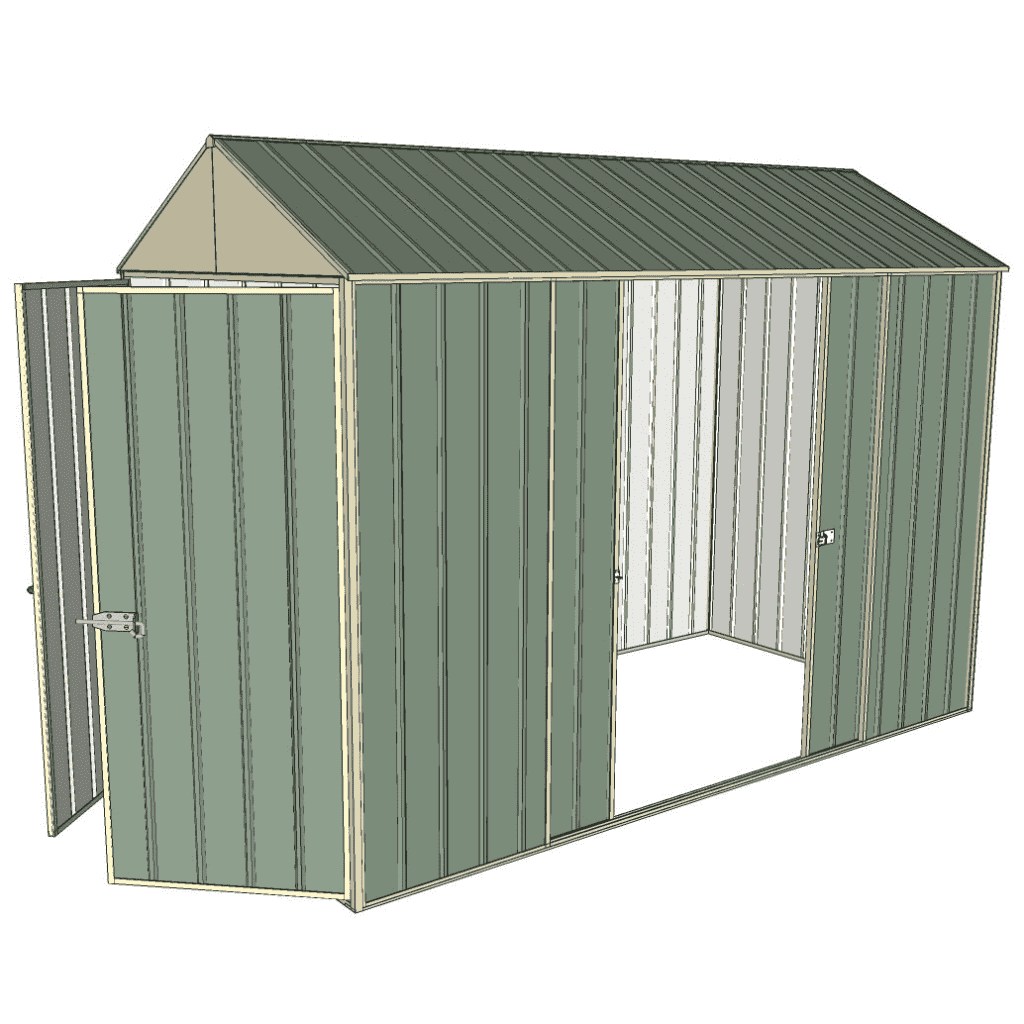 Garden Shed Gable 1 5 X 3 0 Double Hinged Doors Double Sliding