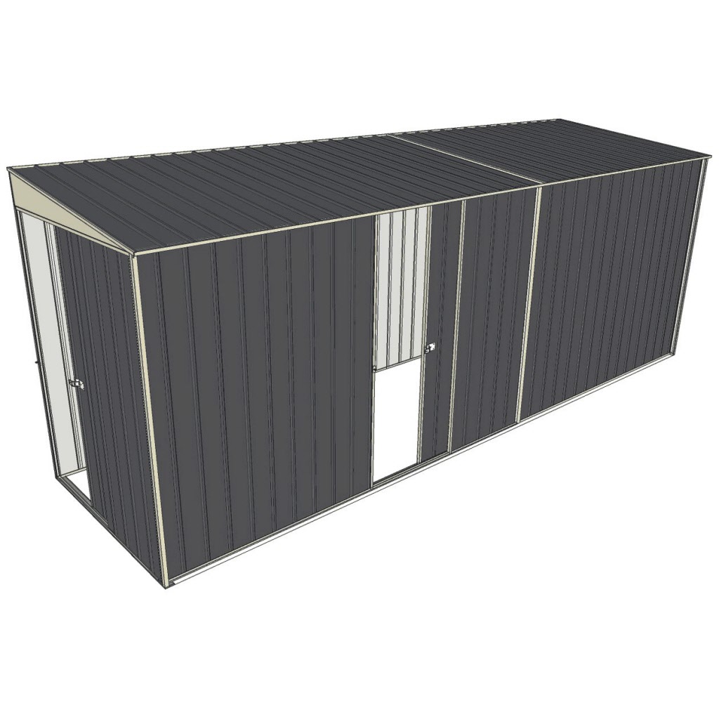 shed 1.5 x 5.2 sliding door+1 sliding side door