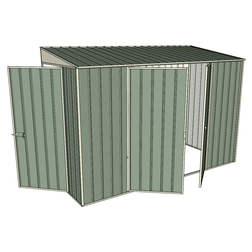 Garden Shed 1.2X3.0x2.0m Tunnel Shed Tunnel Hinged Door+2 hinged side ...